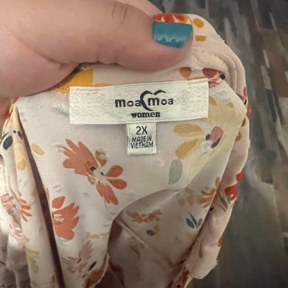 Floral Blouse | Plus Size | Ruffle | Button up |Spring y2k - Picture 2 of 8